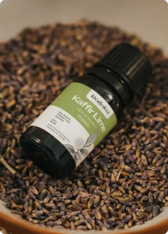 roiloka essential oil, kaffir lime, essential oil, essential oil adalah, essential oil diffuser, apa itu essential oil, manfaat essential oil, cara menggunakan essential oil
